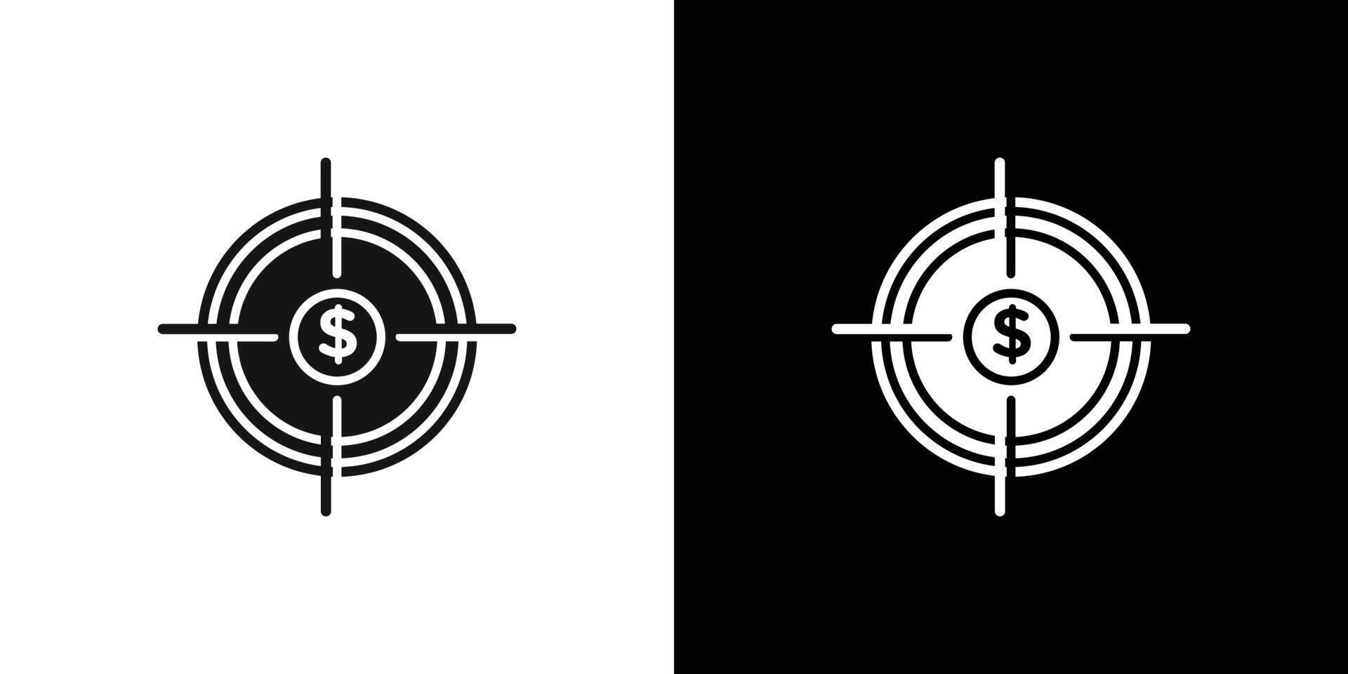 Funds hunting icon flat line symbol set. vector