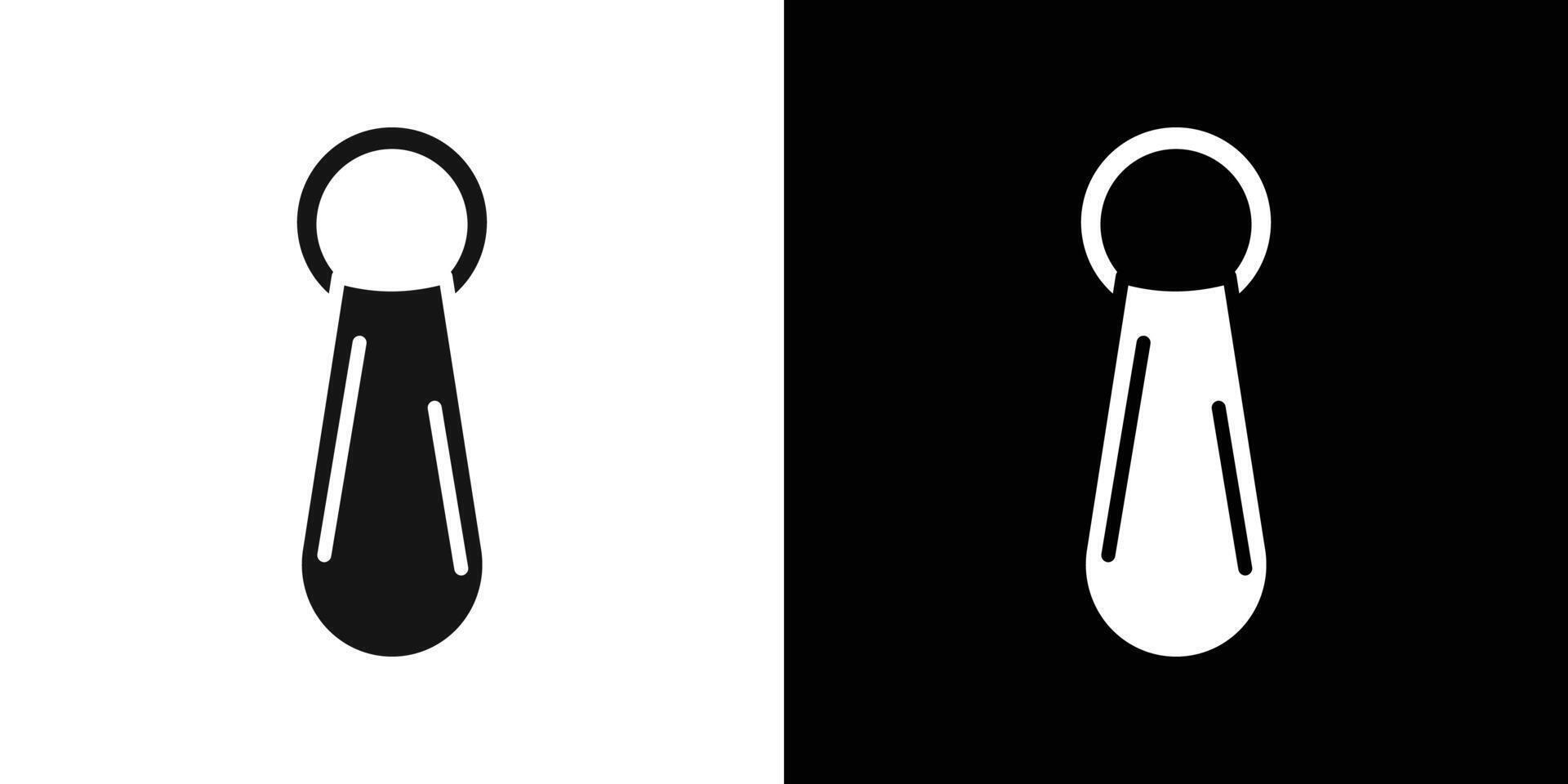 Key Chain Icon flat line symbol set. vector