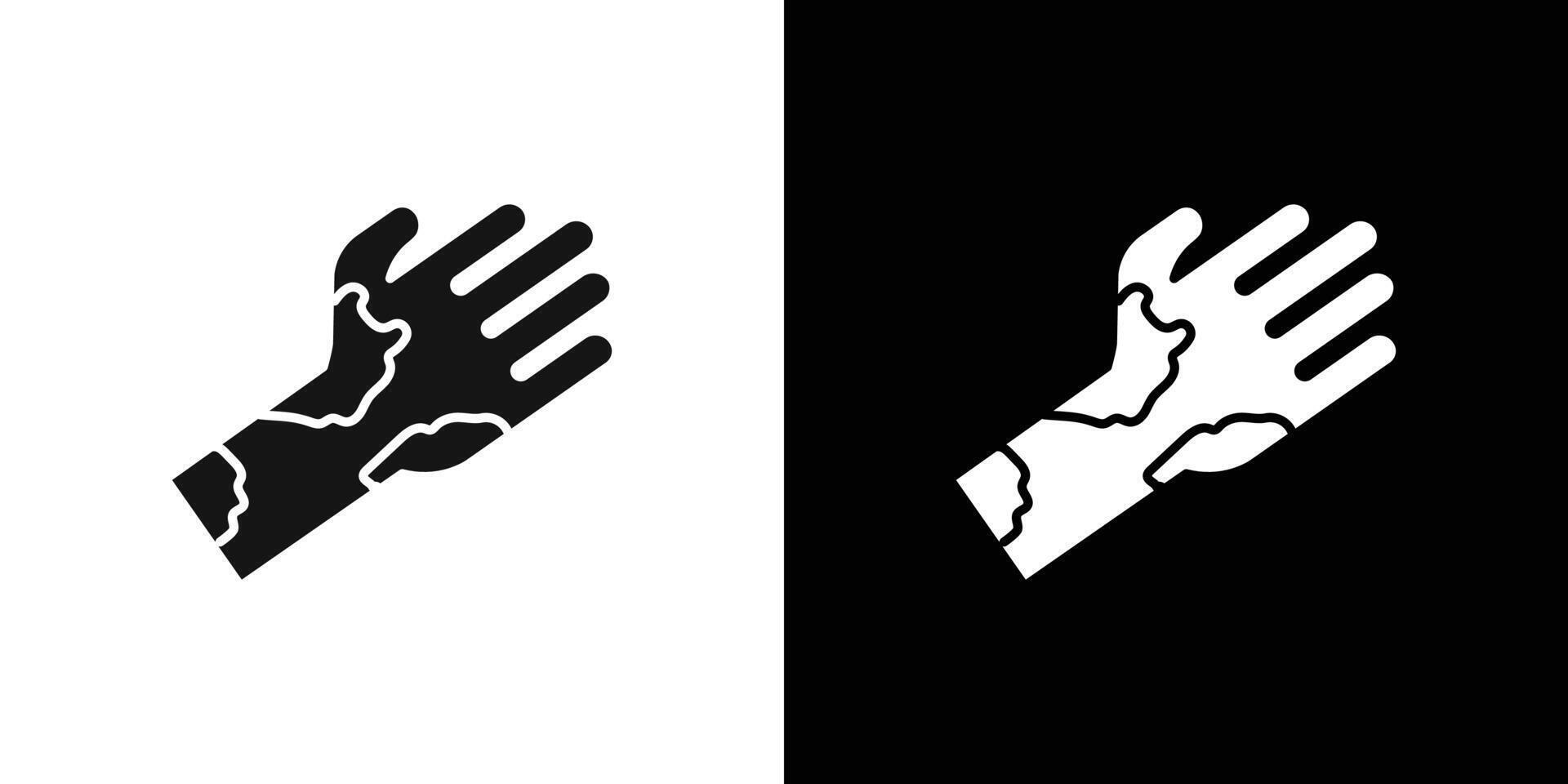 mottled skin icon Flat set outline vector