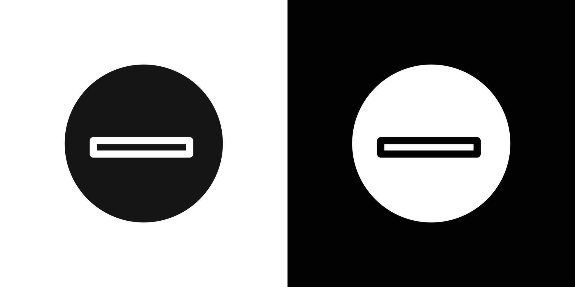 Negative sign icon flat line symbol set. vector
