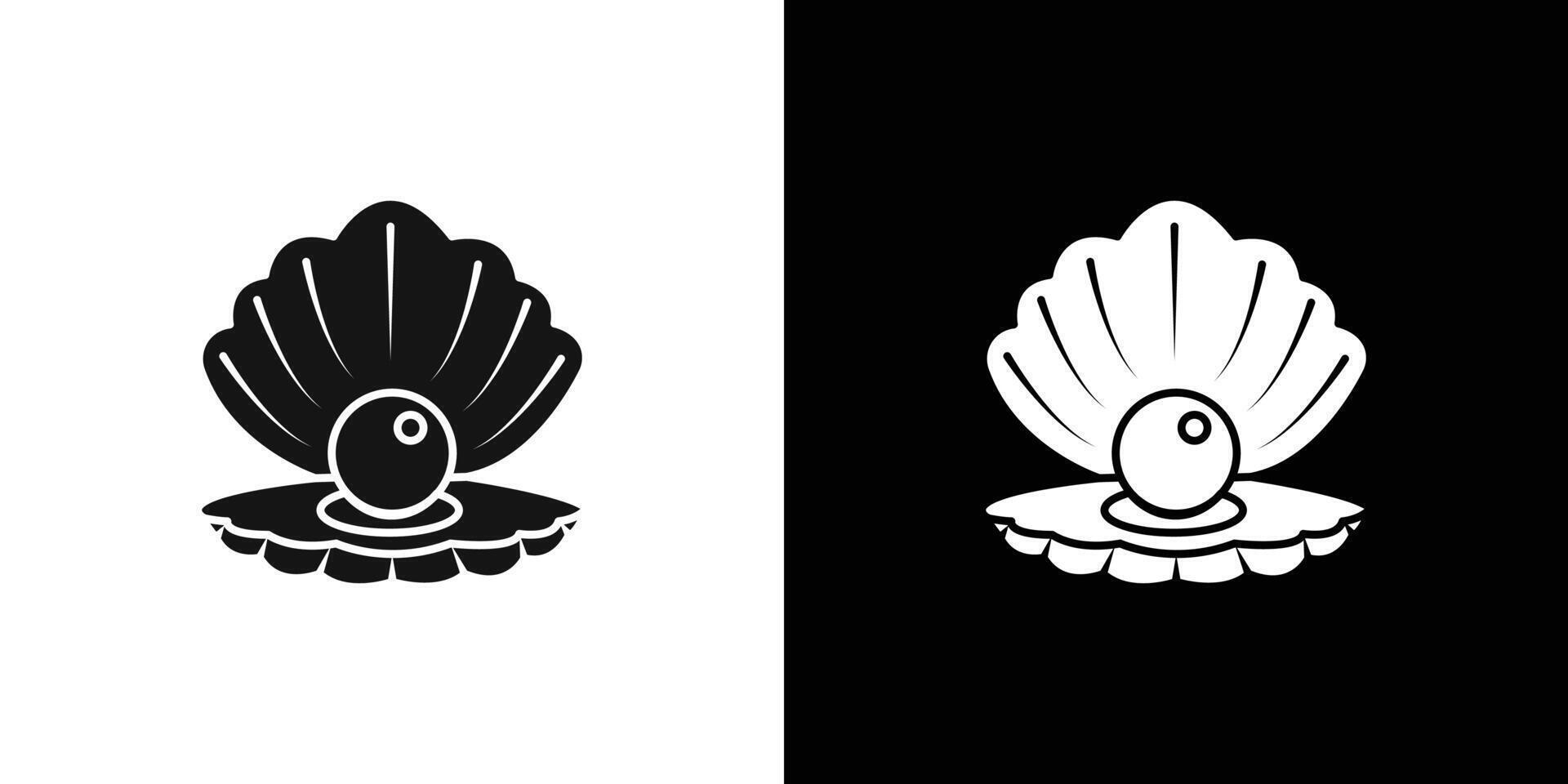 Pearl icon Flat set outline vector