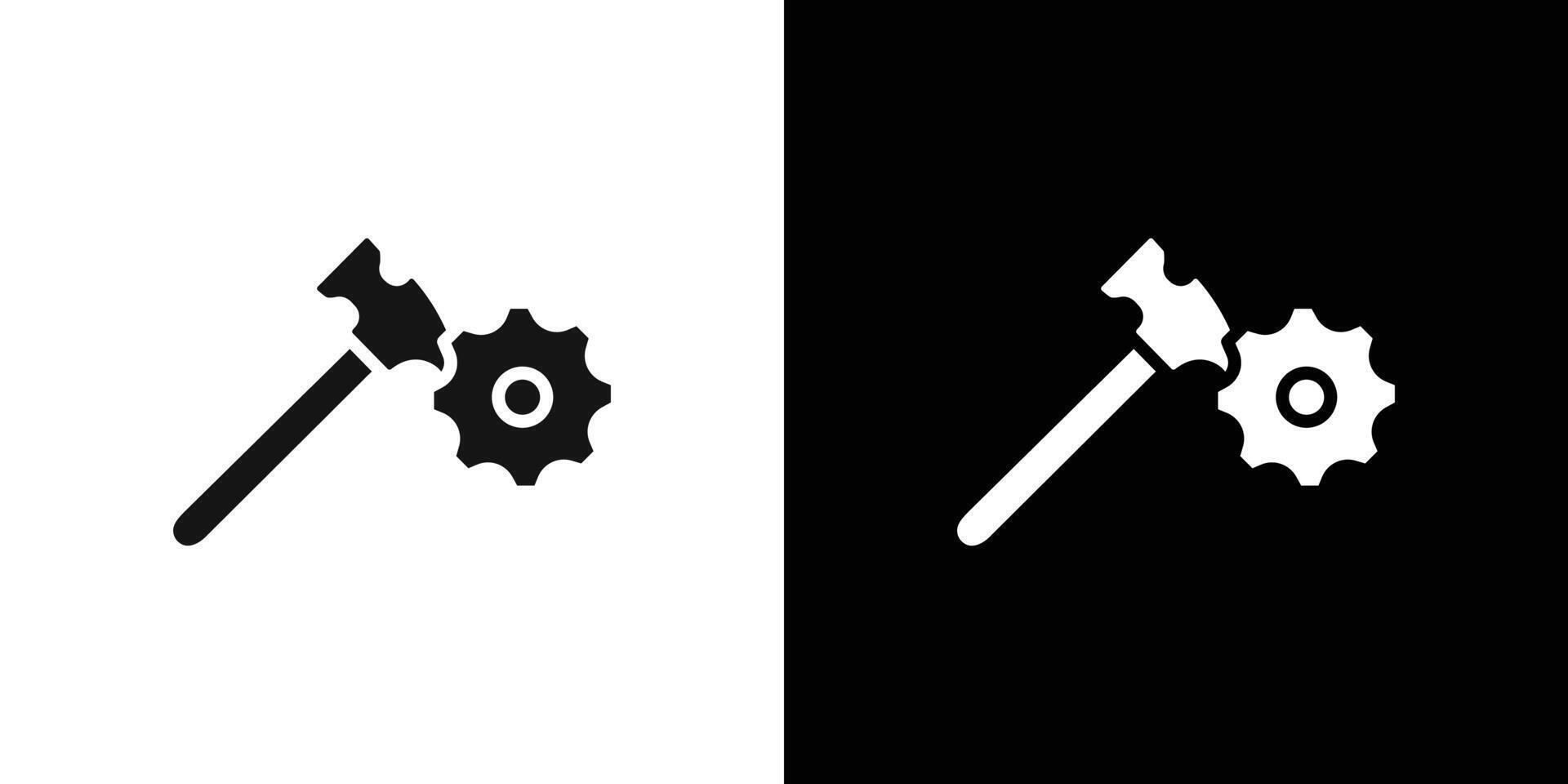 Repair icon Flat set outline vector
