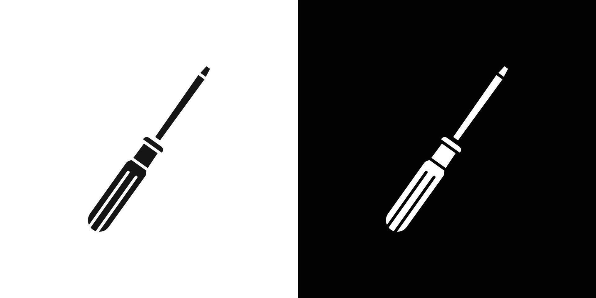 Screwdriver icon Flat set outline vector
