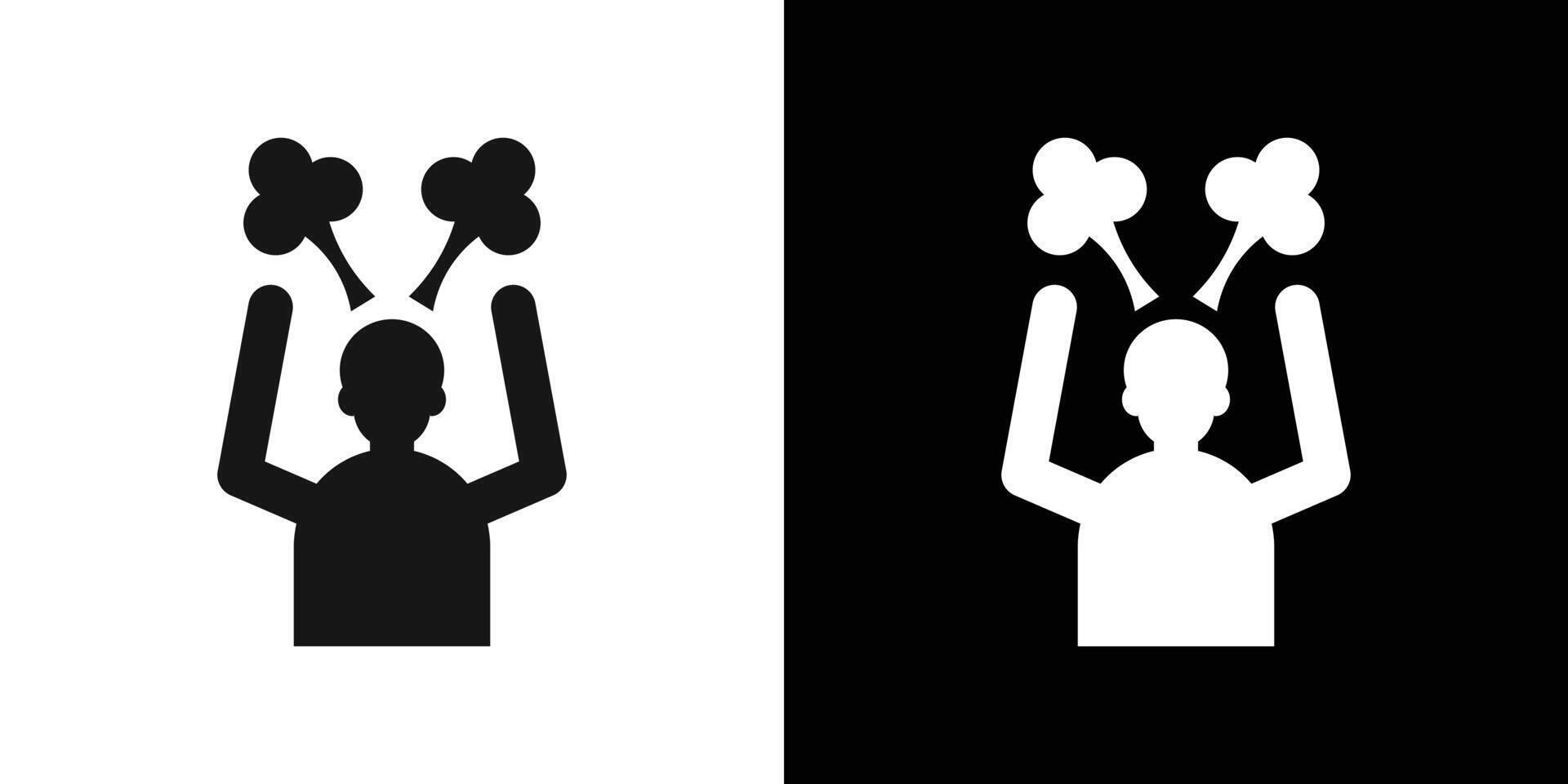 Angry person icon Black line art logo set vector