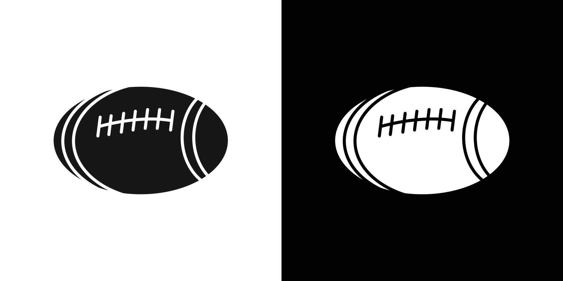 American Rugby ball icon Black line art logo set vector