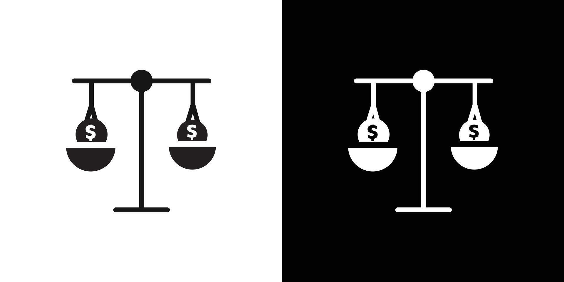 Compare price icon Black line art logo set vector