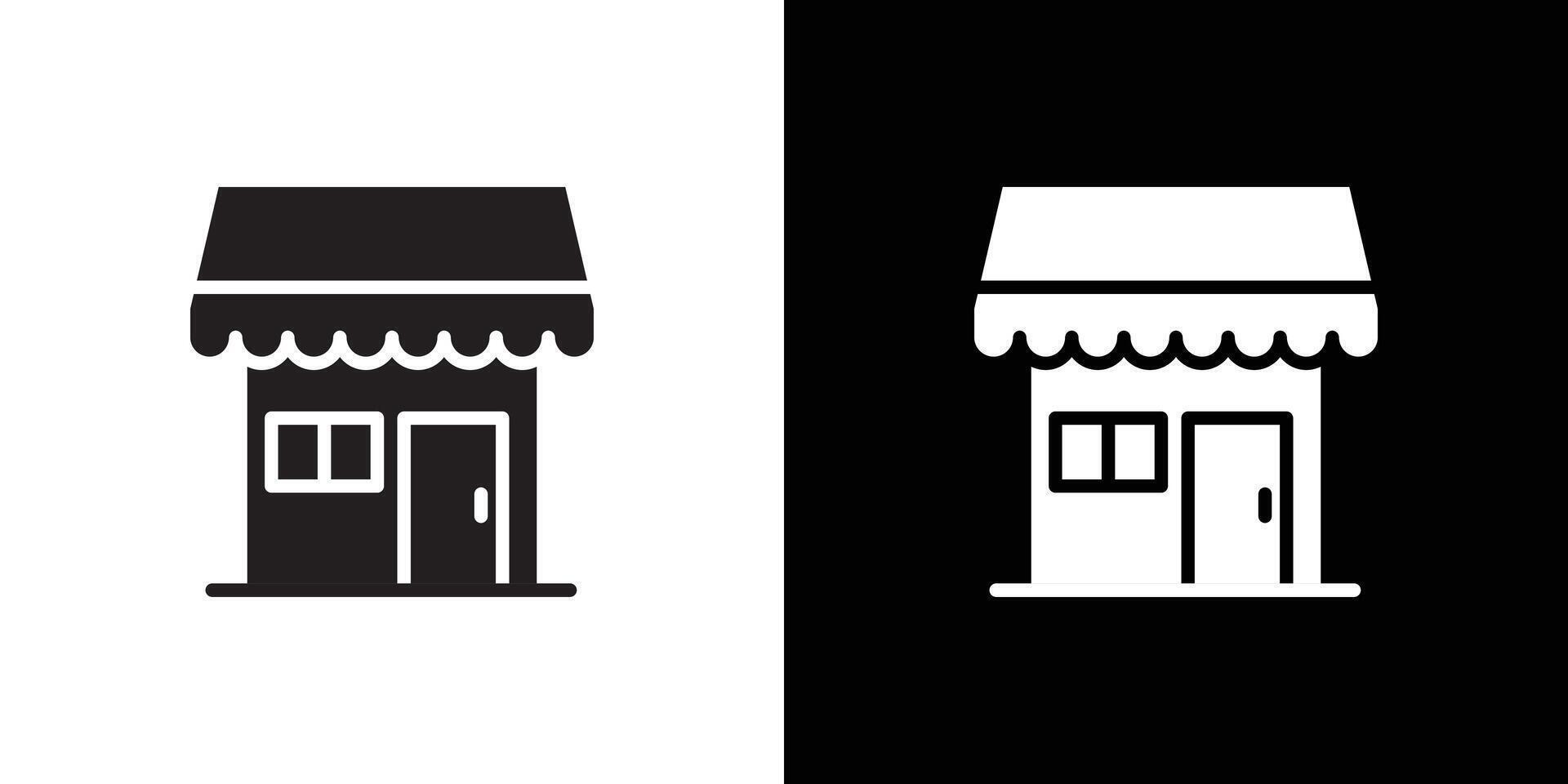 Marketplace icon Black line art logo set vector