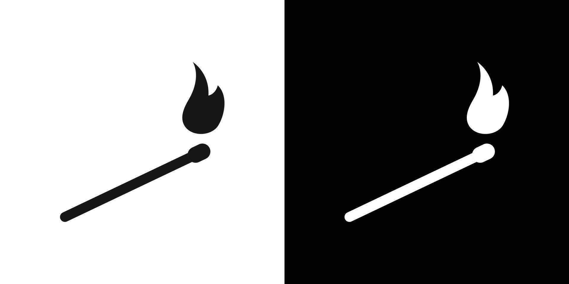 Matches icon Black line art logo set vector