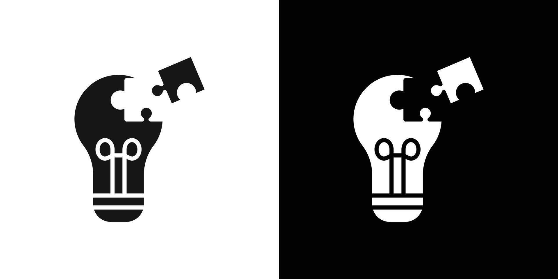 Problem solving skills icon Black line art logo set vector
