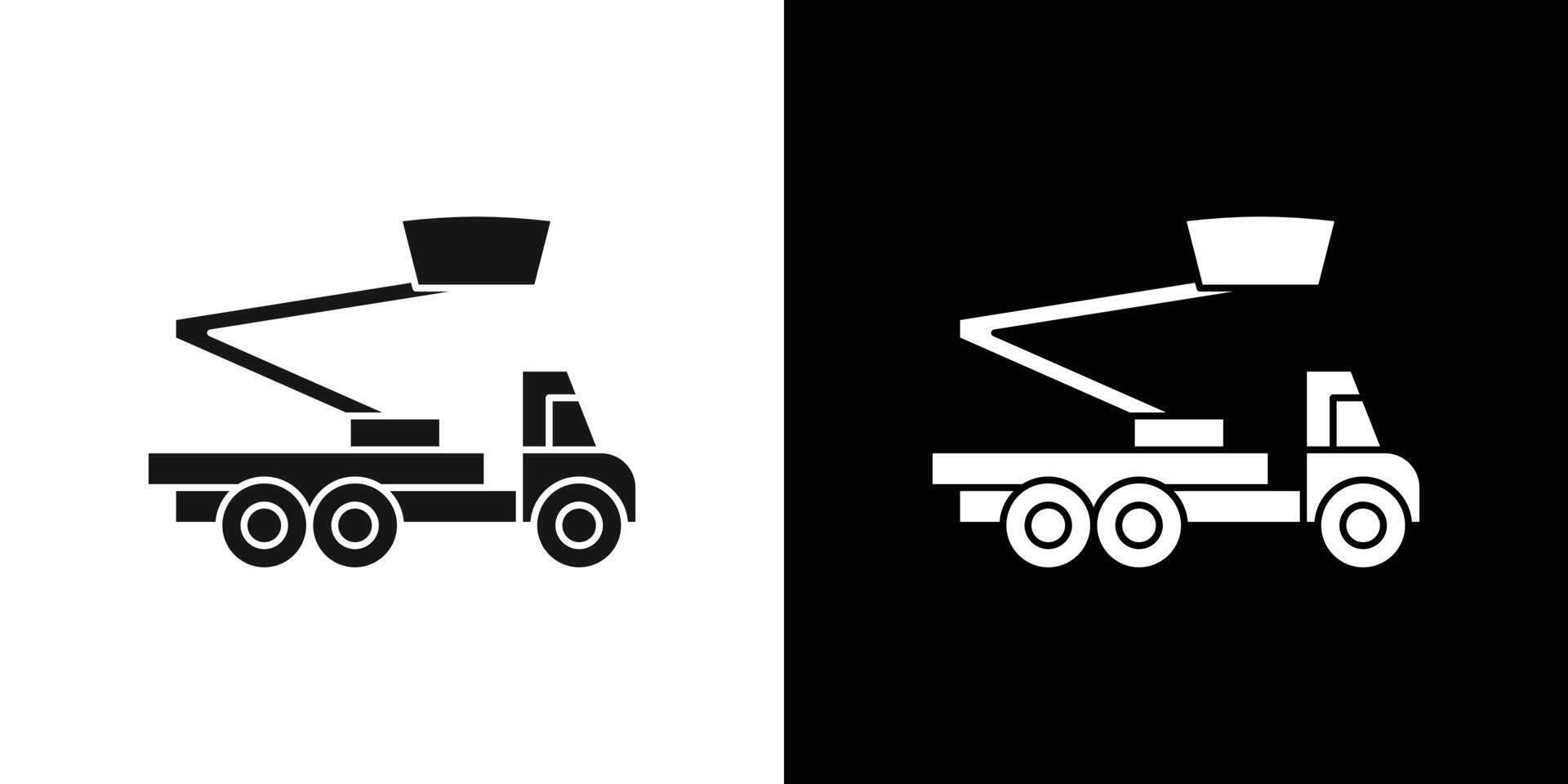 rescue truck basket icon Black line art logo set vector
