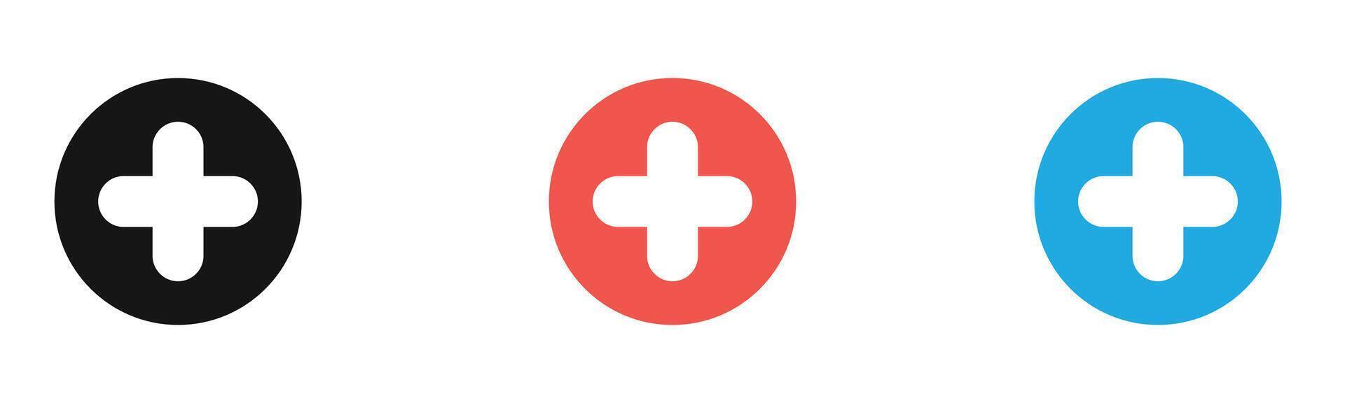 Add Icon outline collection or set in black and white vector