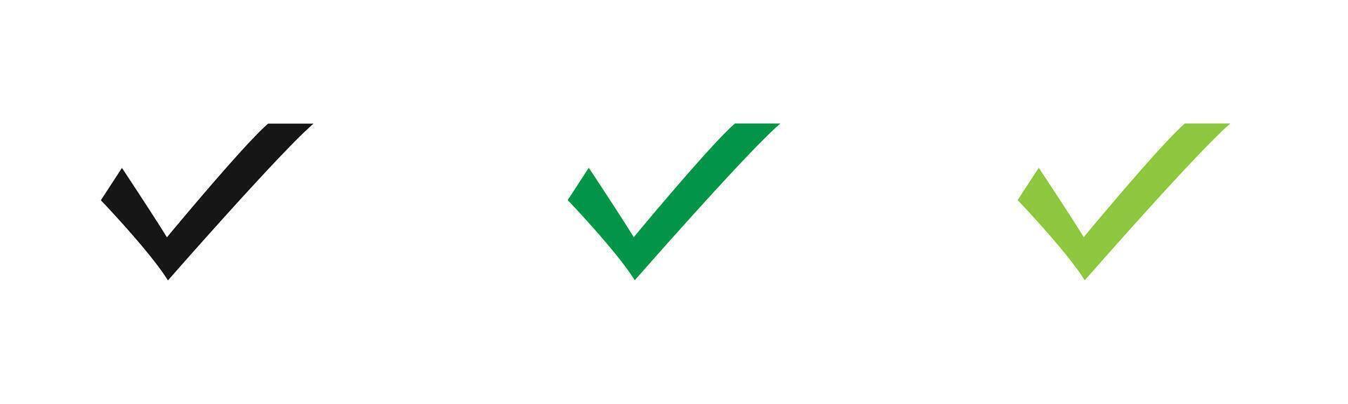 Check sign icon outline collection or set in black and white vector