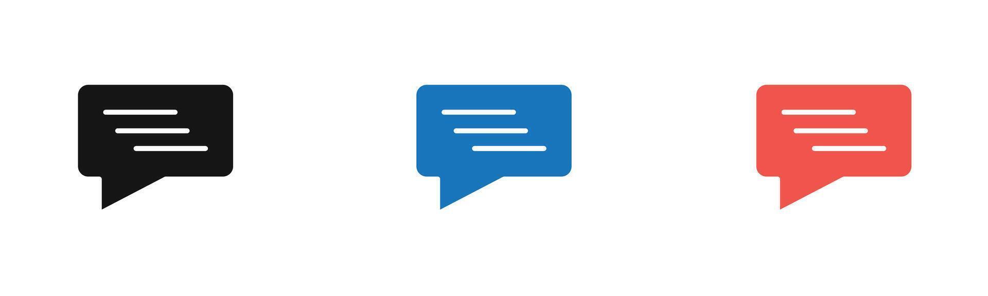 Comment icon set vector