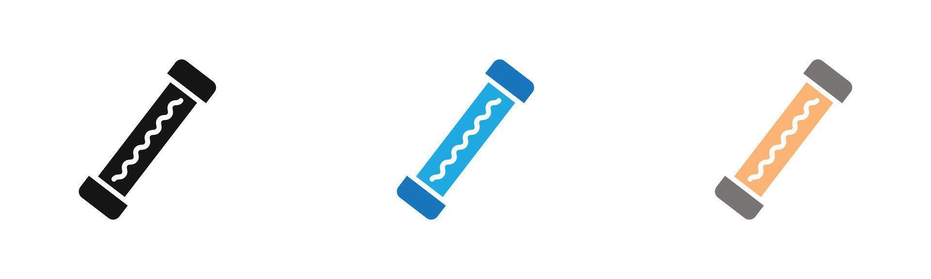 Electric fuse icon outline collection or set in black and white vector