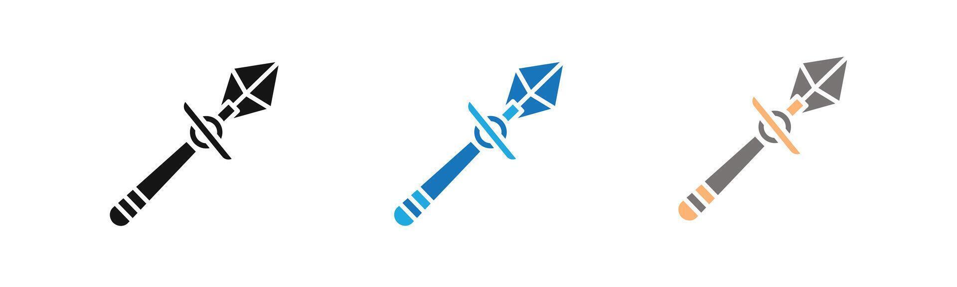 Japanese ninja shuriken icon outline collection or set in black and white vector