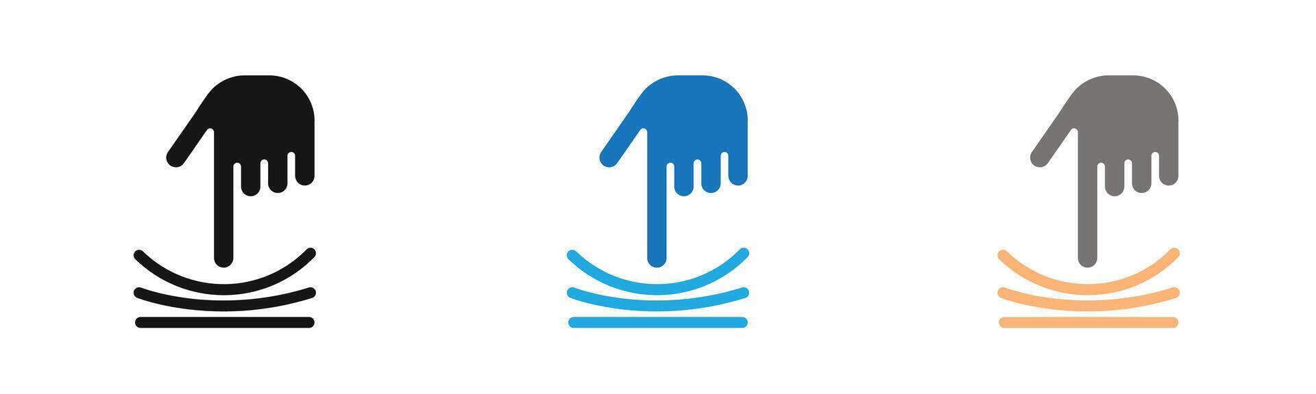 Resilience material icon outline collection or set in black and white vector
