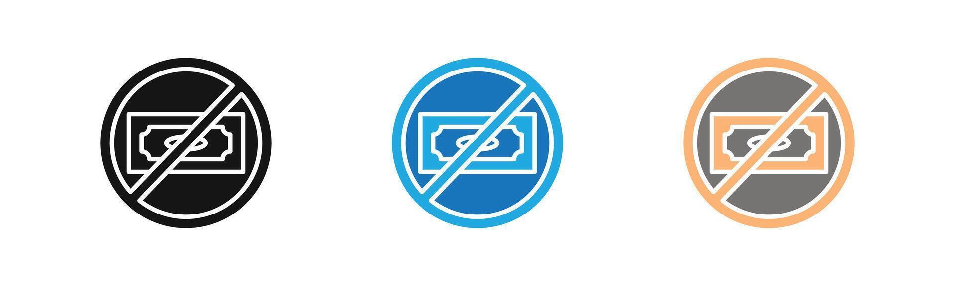 Stop Corruption icon outline collection or set in black and white vector