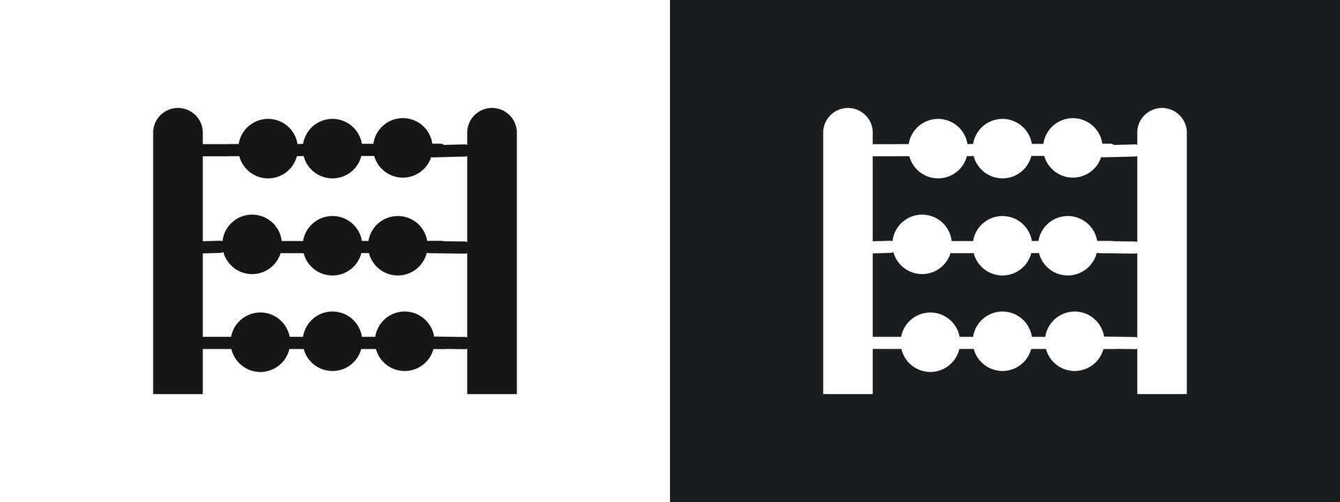 Abacus icon linear graphics set in black vector