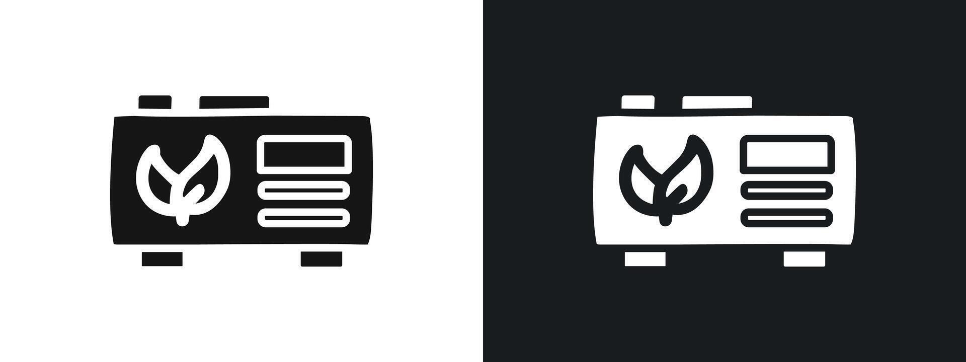 anaerobic digestion biomass icon linear graphics set in black vector