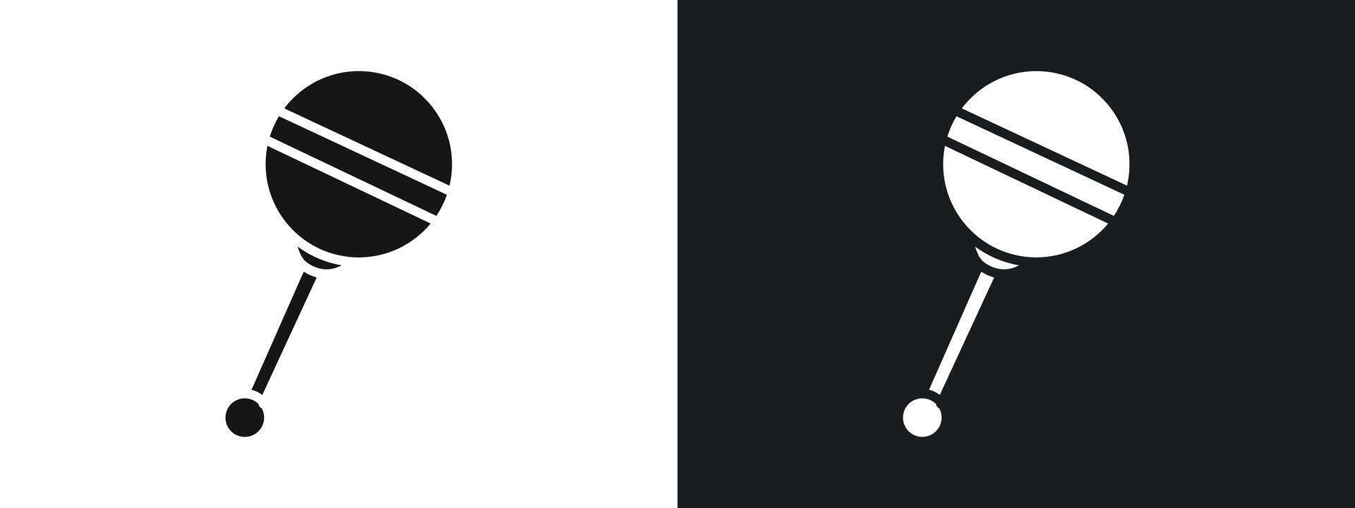 Baby rattle icon linear graphics set in black vector