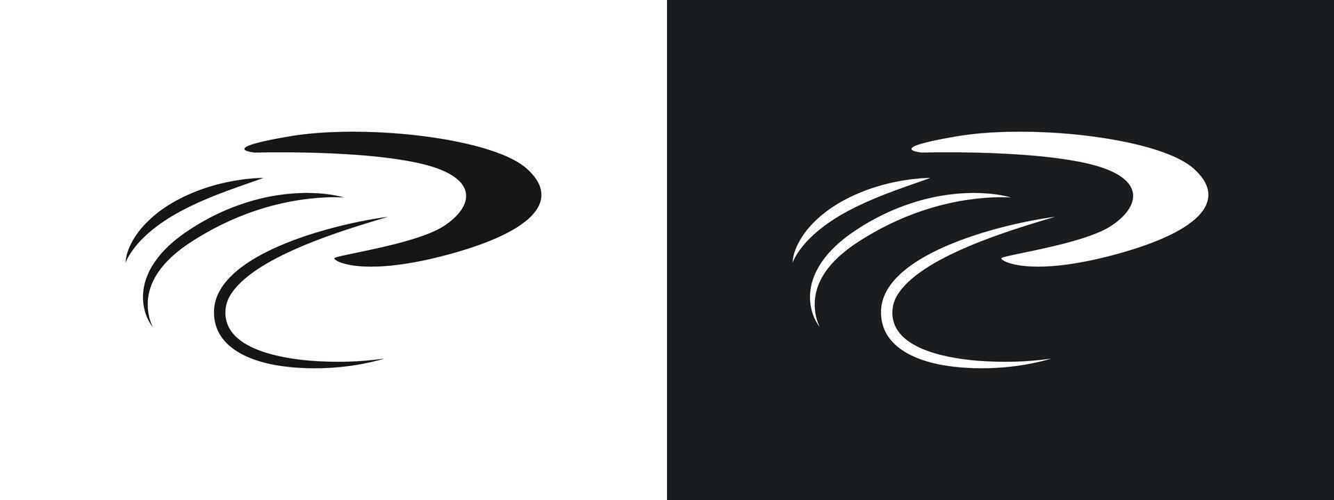 Boomerang Icon linear graphics set in black vector