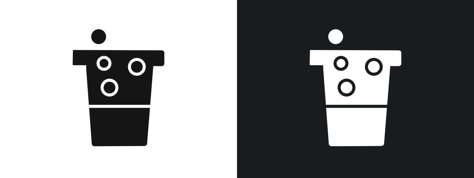 Chemistry icon linear graphics set in black vector