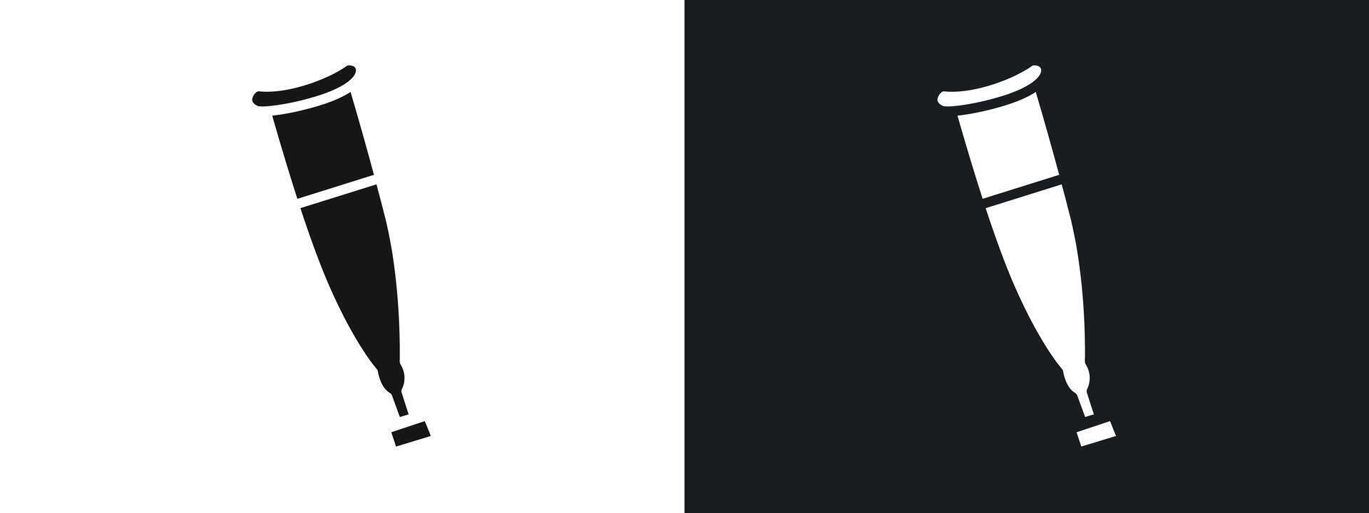 crutches icon linear graphics set in black vector