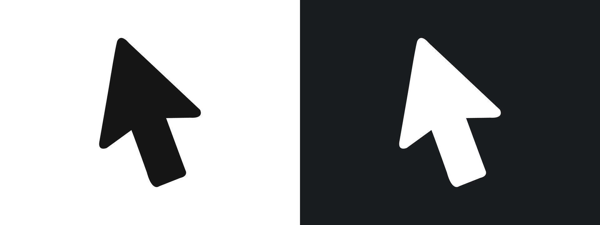 Cursor icon linear graphics set in black vector