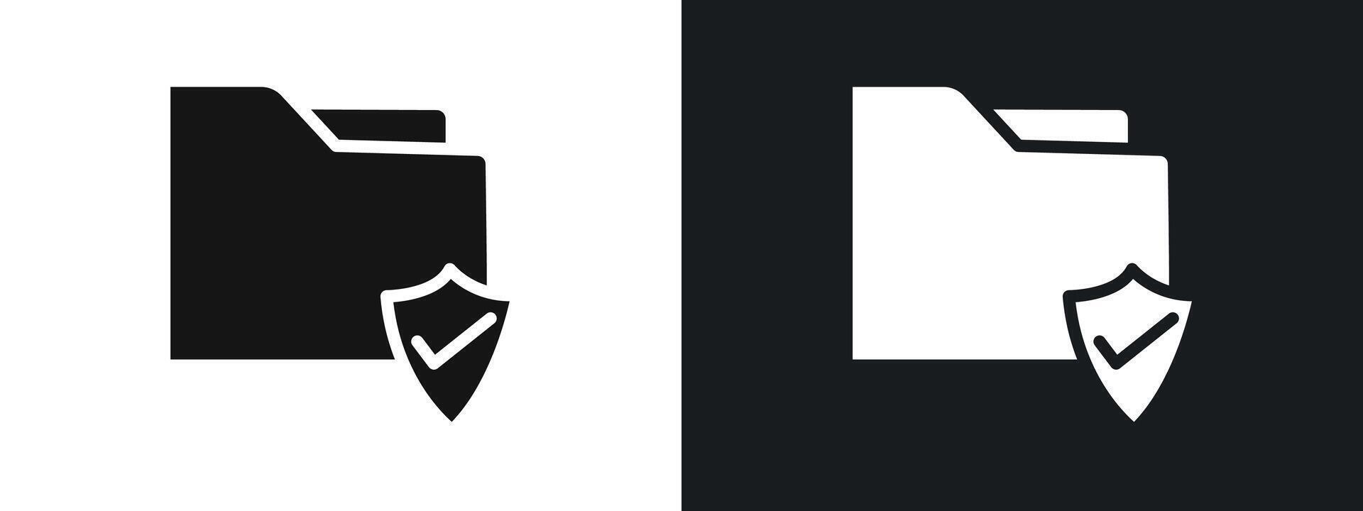 data protection icon linear graphics set in black vector