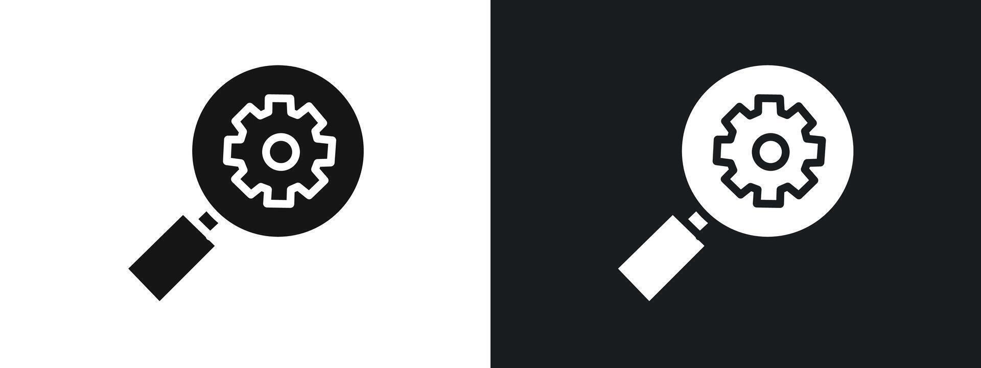 due diligence icon linear graphics set in black vector