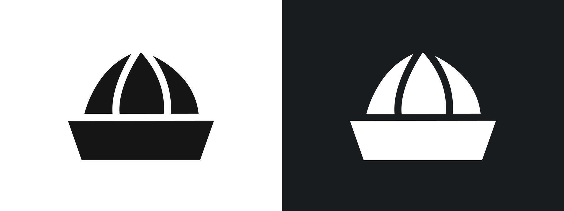 Lemon squeezer icon linear graphics set in black vector