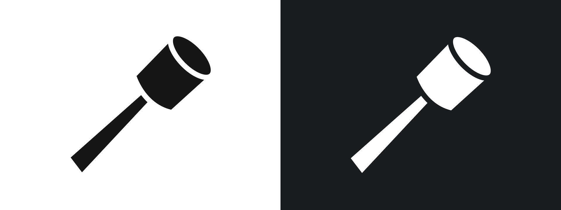 Marshmallow stick icon linear graphics set in black vector