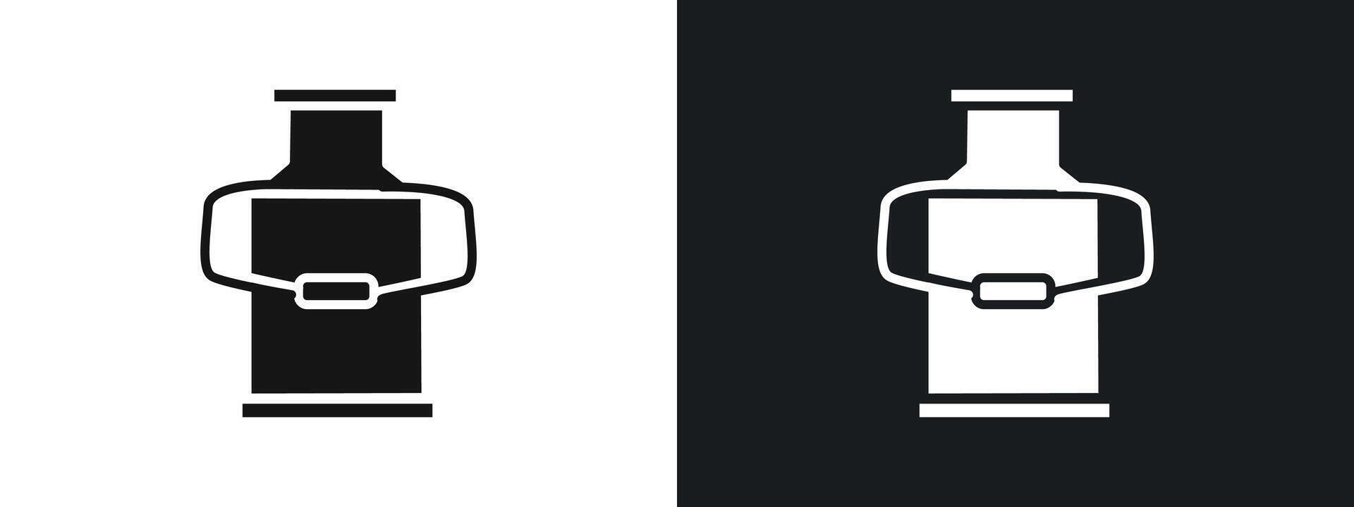 Milk can container icon linear graphics set in black vector