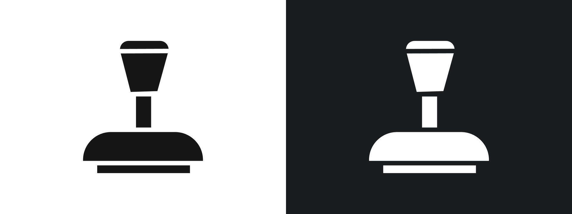 Rubber Stamp icon linear graphics set in black vector