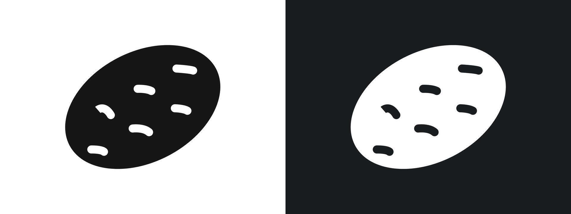 shaobing icon linear graphics set in black vector