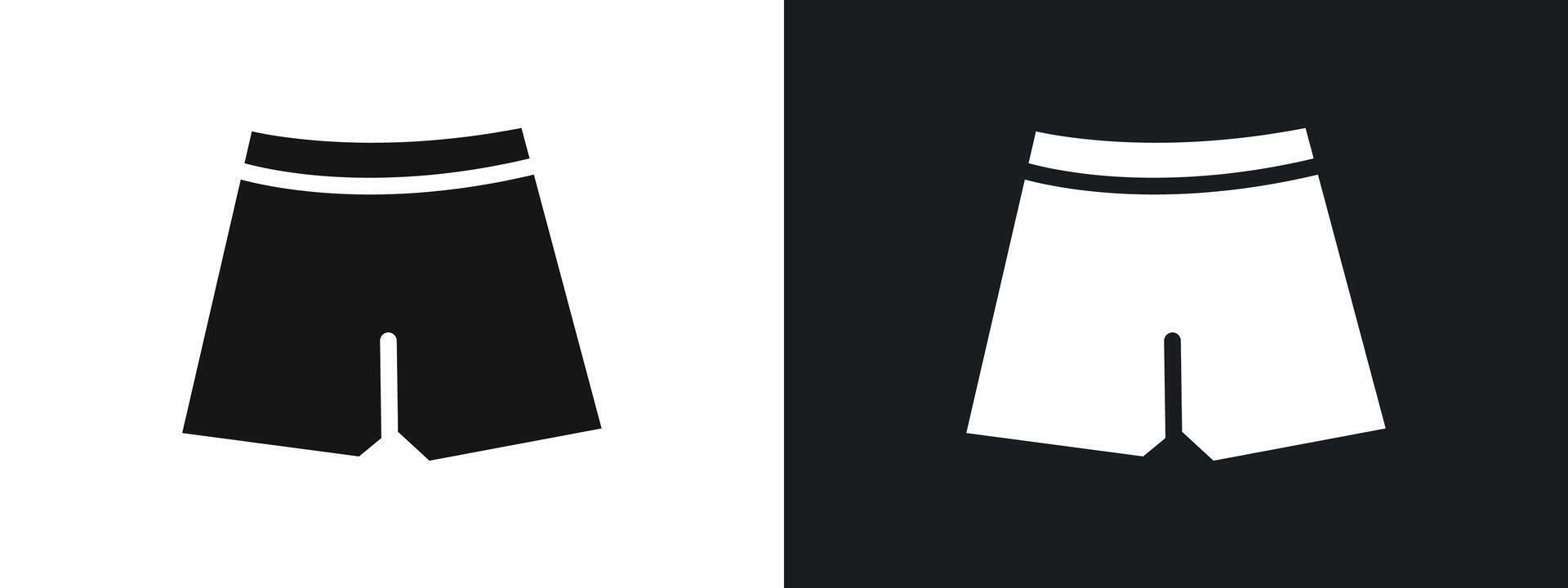 shorts icon linear graphics set in black vector