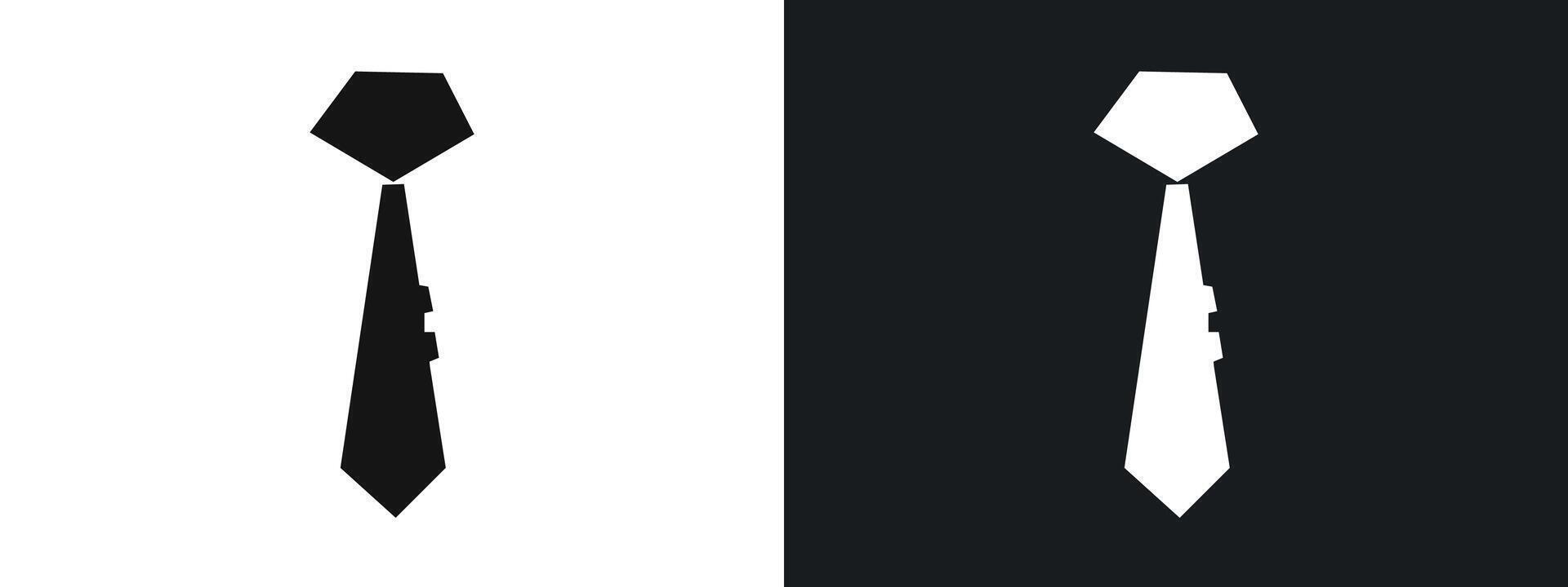 Tie icon linear graphics set in black vector