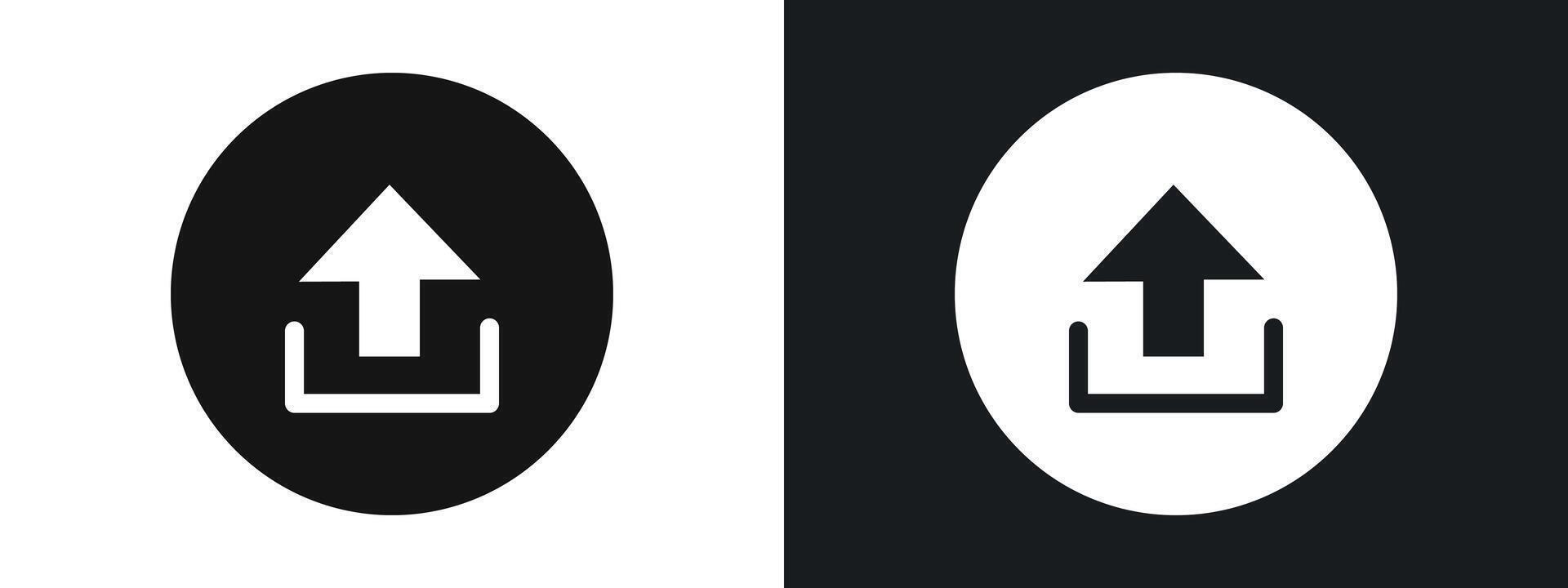 Upload Icon set vector