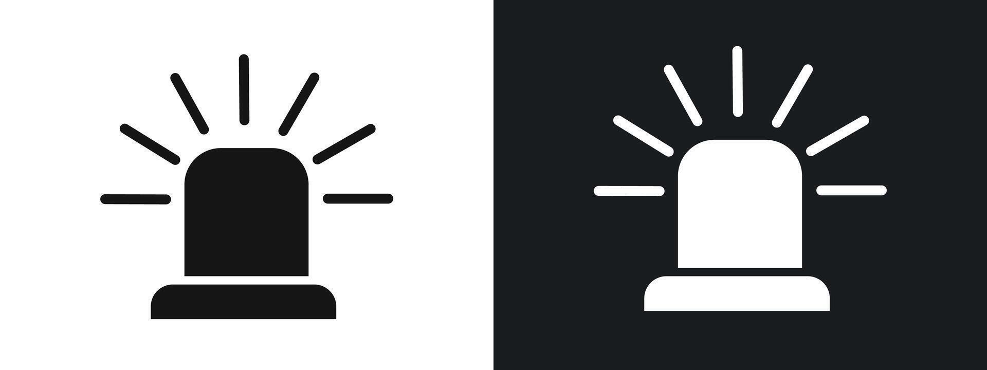 Urgent emergency icon linear graphics set in black vector