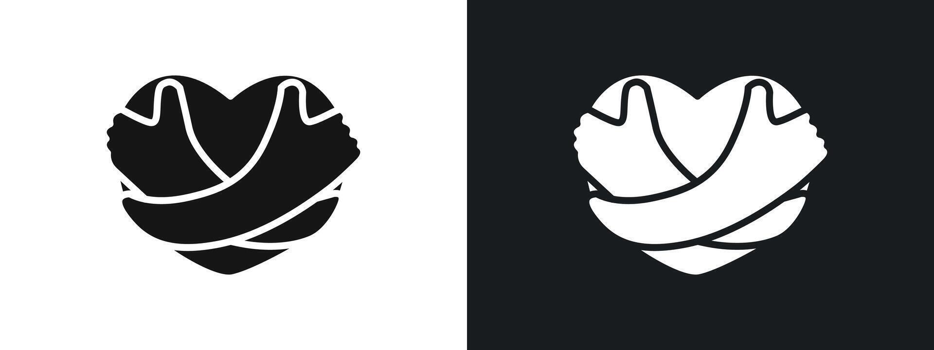 Your self care icon linear graphics set in black vector