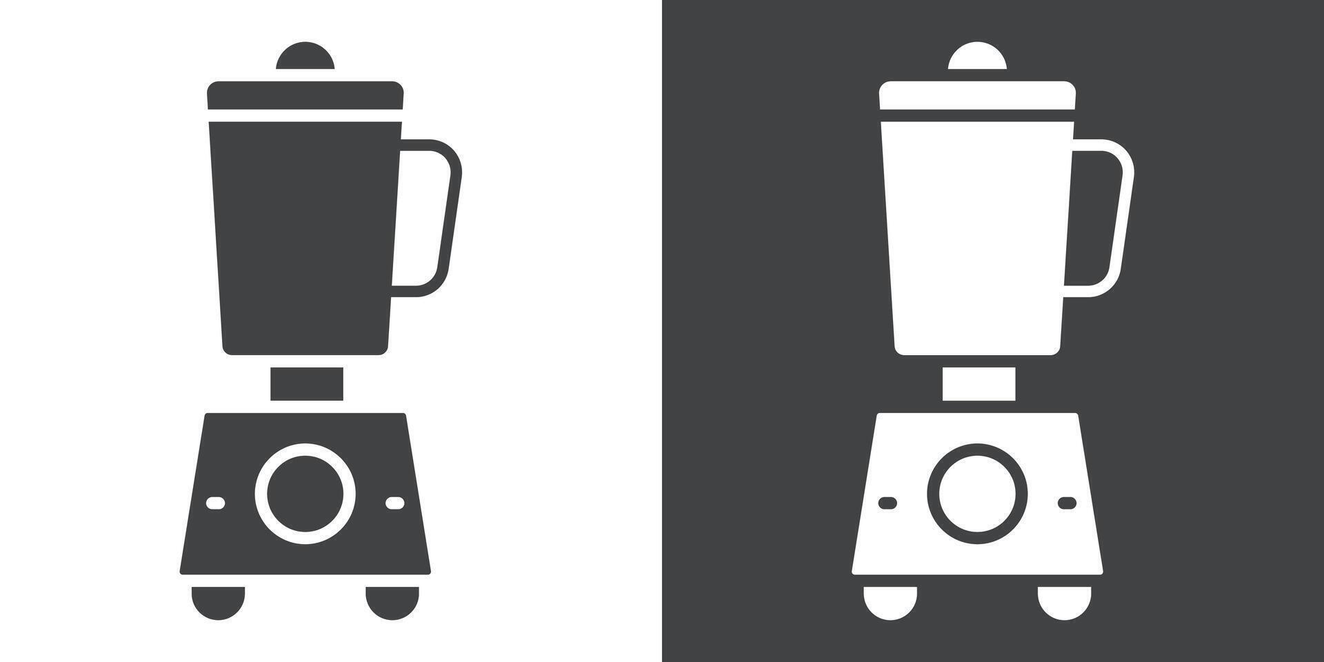 Blender icon Flat set in black and white color vector