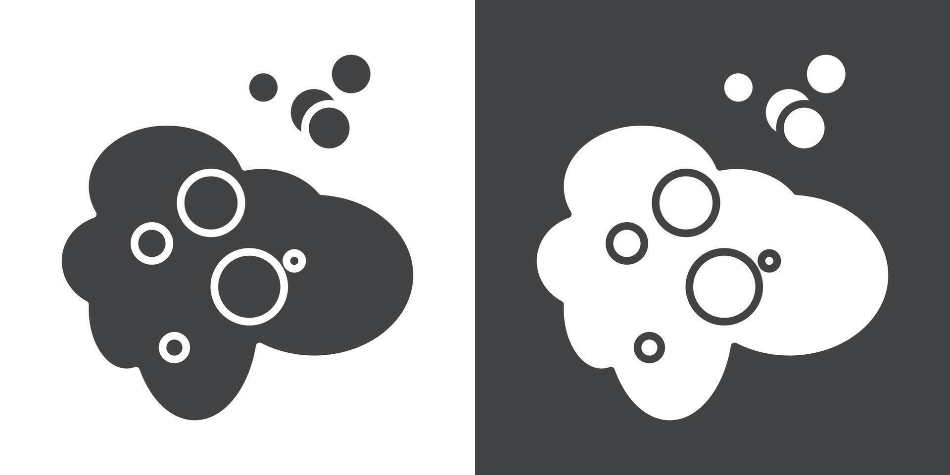 Bubbles and foam icon vector