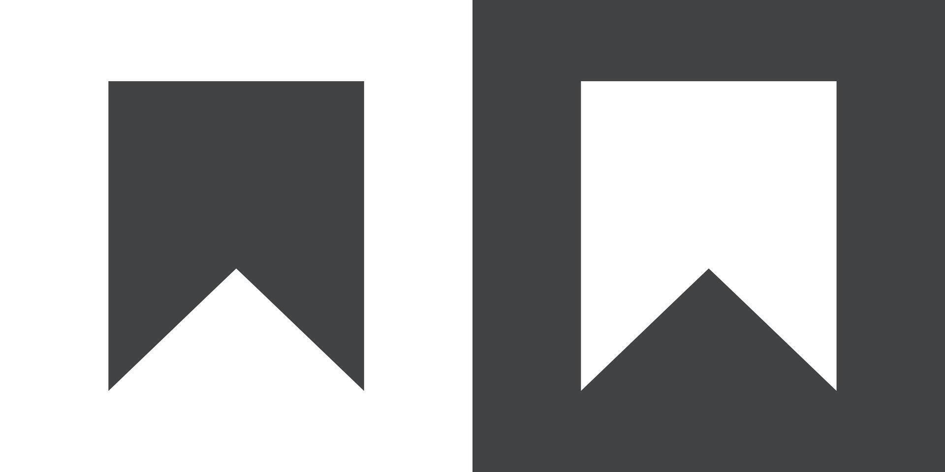 Bookmark icon Flat set in black and white color vector