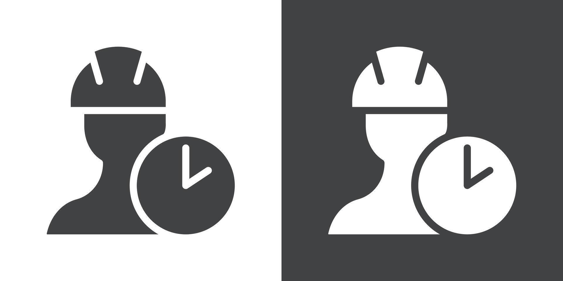 engineering service icon Flat set in black and white color vector