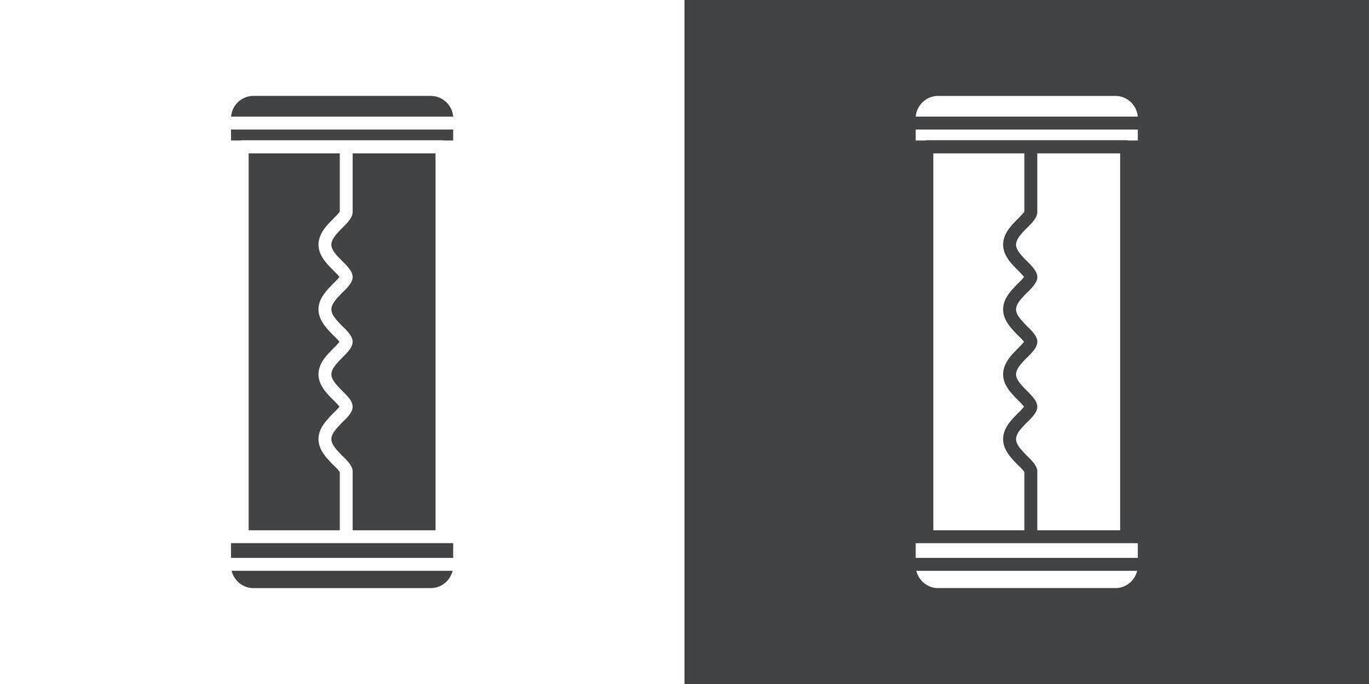 Electric fuse icon Flat set in black and white color vector