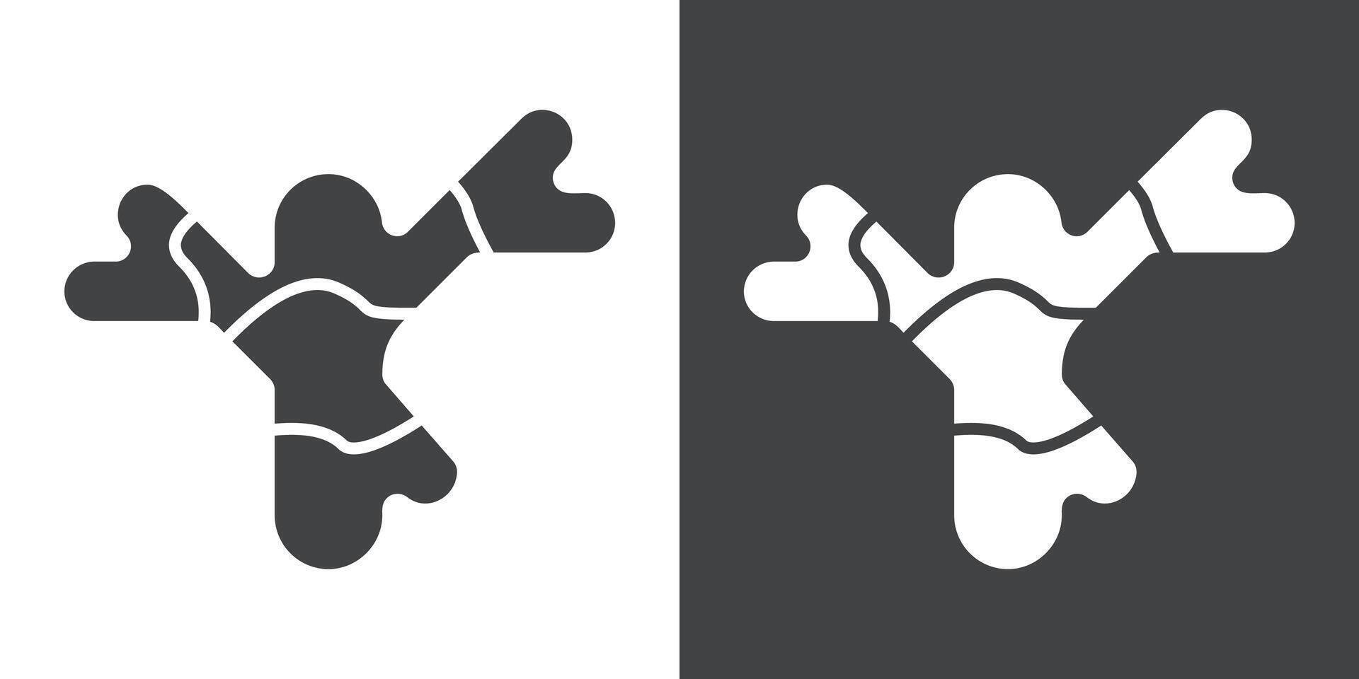 Ginger icon Flat set in black and white color vector