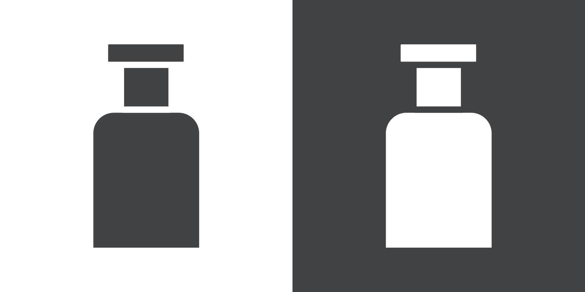 injection vial icon Flat set in black and white color vector