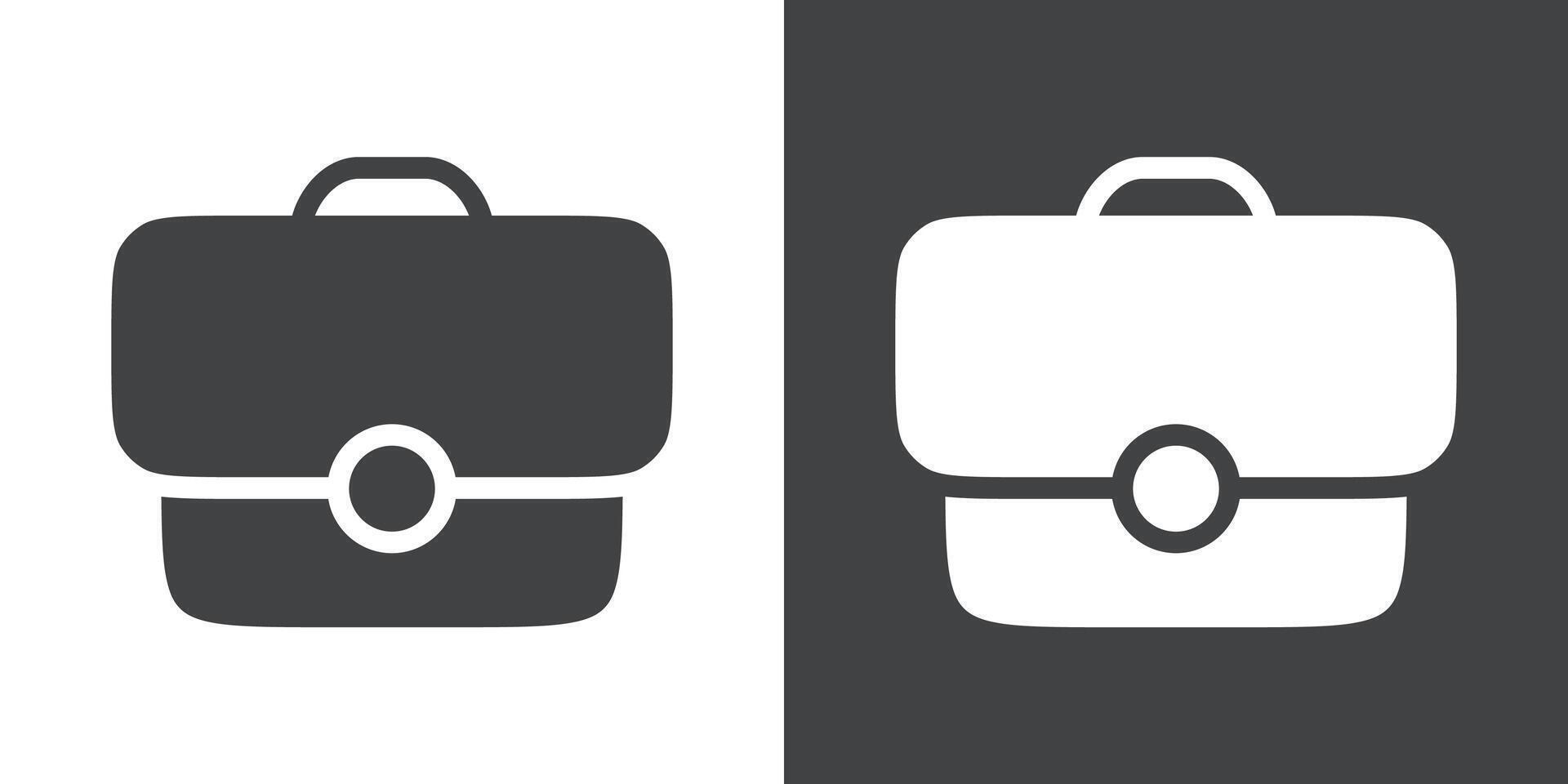 Job Seeking Icon Flat set in black and white color vector