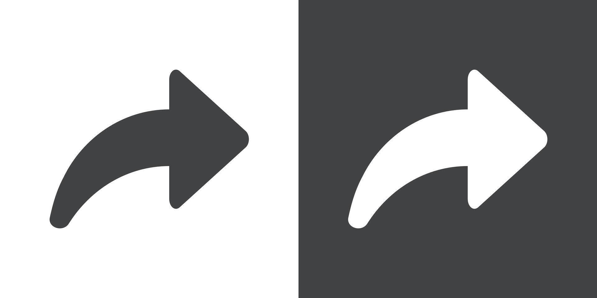 Share page icon Flat set in black and white color vector