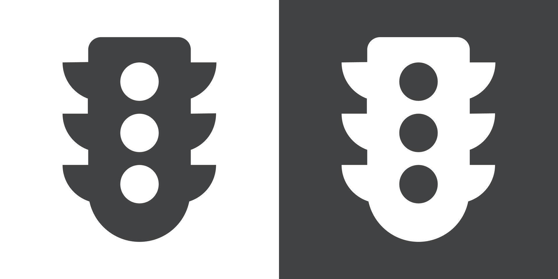 Traffic light icon vector
